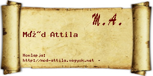 Mód Attila névjegykártya